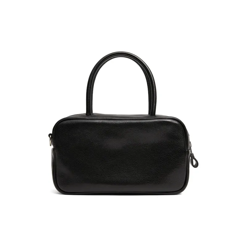 COCOEVA Cow Leather Handbag Regular Women's Black/Coffee-0
