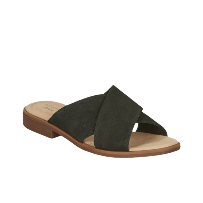 Clarks Composite Sole Slip Resistant Slide Slippers Women's Black-2