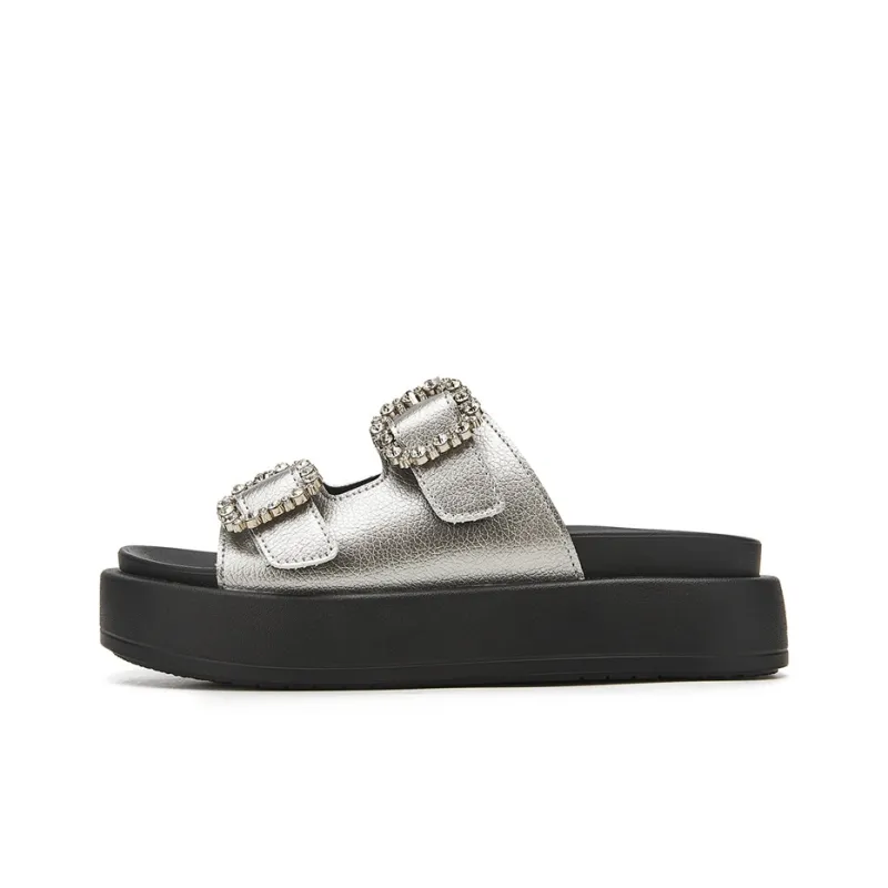 JOSINY PVC Polyvinyl Chloride Slide Slippers Women's-4