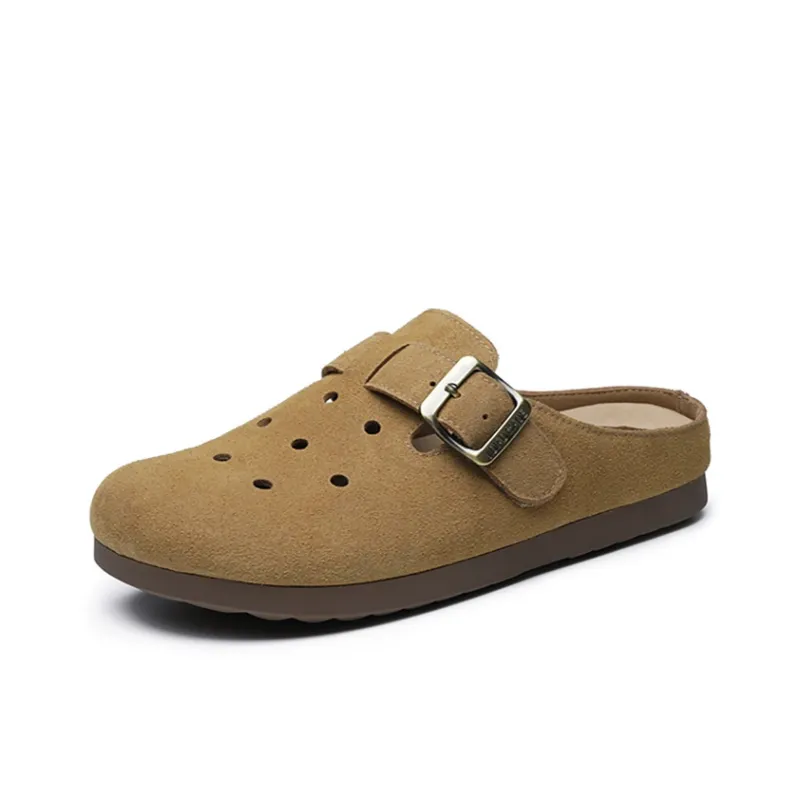 AOKANG Rubber Sole Slip Resistant Closed Toe Slippers Women's-7