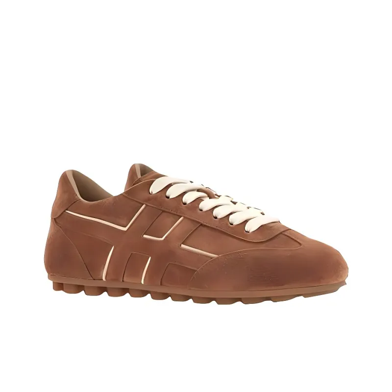 HOGAN Runner H693 Low Top Casual Shoes Women's Dark Umber-1