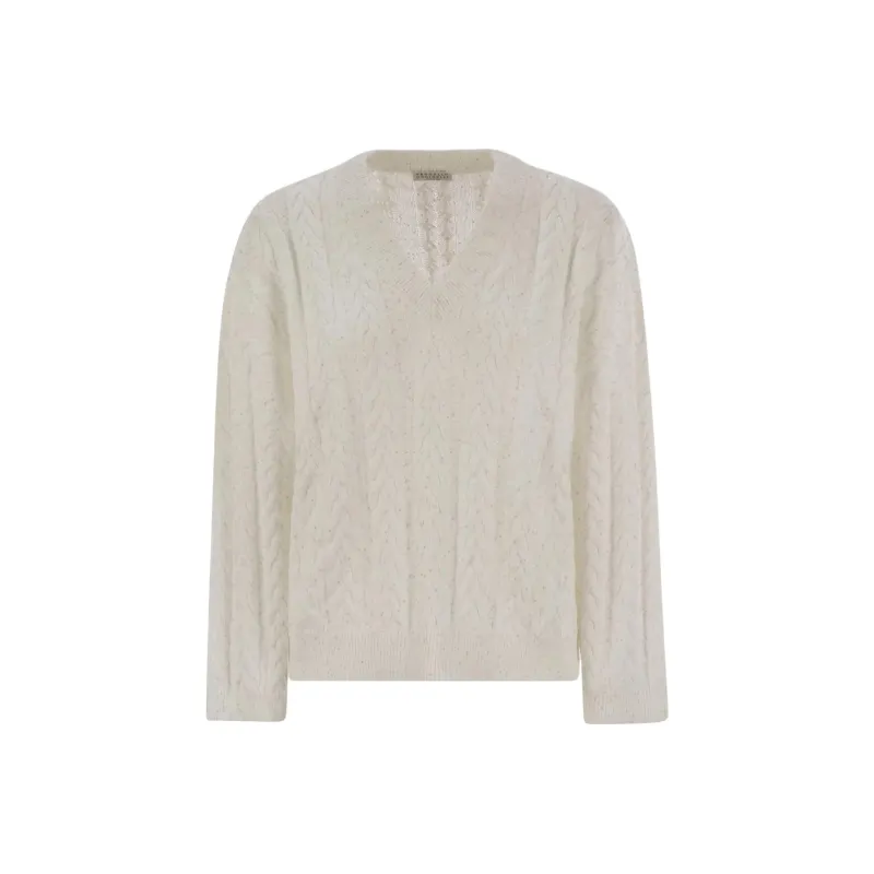 V-Neck Knitted Jumper-0