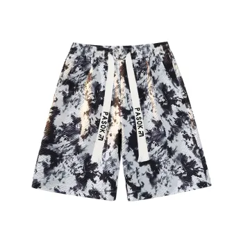 PASOK Casual Shorts Unisex PA013 Tie Dye Black White