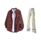 Vintage Red and Yellow Mud Pants