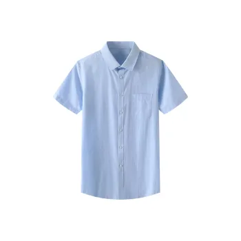 ARTSDON Shirts Men Light Blue Pattern