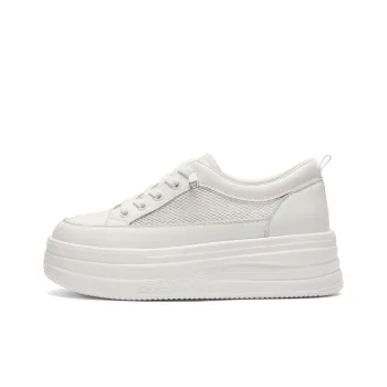 BELLE Low Top Skateboard Shoes Women's White
