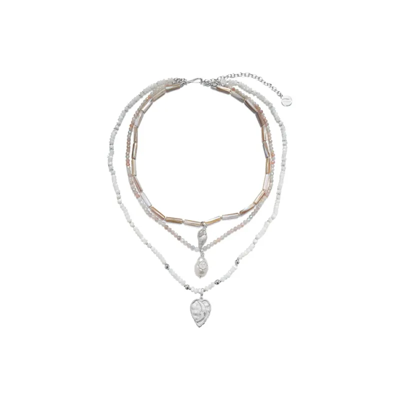 Lost In Echo White Gold Plated Copper Necklaces Women's-0