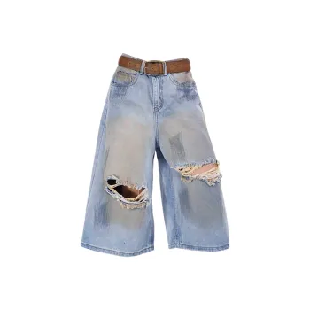 WOHOO Denim Shorts Unisex Blue