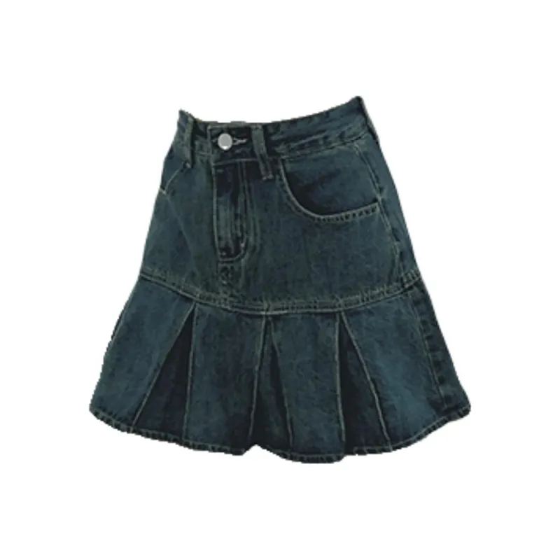 Mm Denim Short Skirts Women's Vintage Blue-0