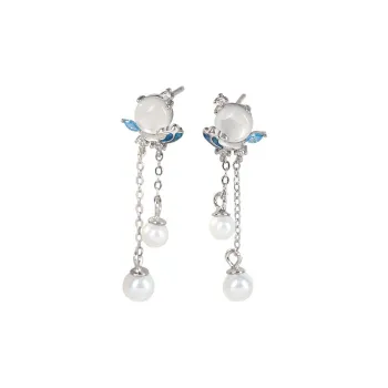 DAWO 925 Sterling Silver Earrings Women's