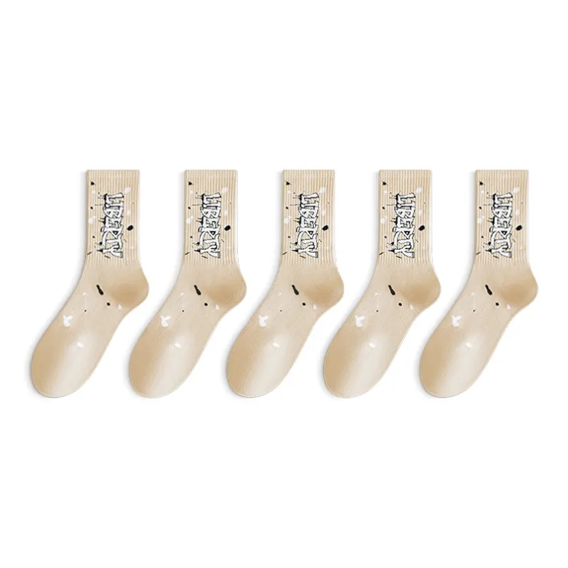 LUOLIAN Mid Calf Socks Men's 5 Pack-8