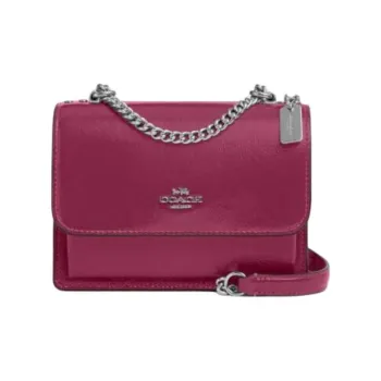COACH Klare Patent Leather Shoulder Bag Mini Women's Rose Purple