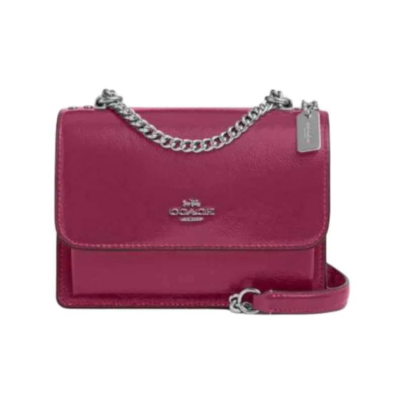 COACH Klare Patent Leather Shoulder Bag Mini Women's Rose Purple-0