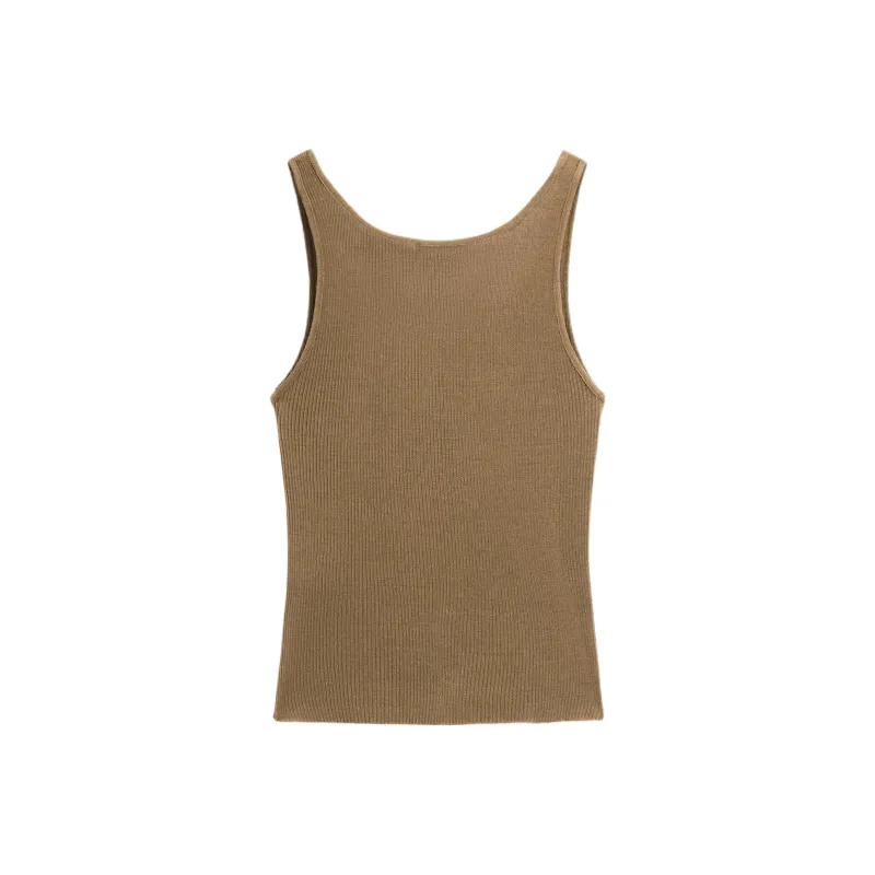 Massimo Dutti Tank Tops Women's Green-1