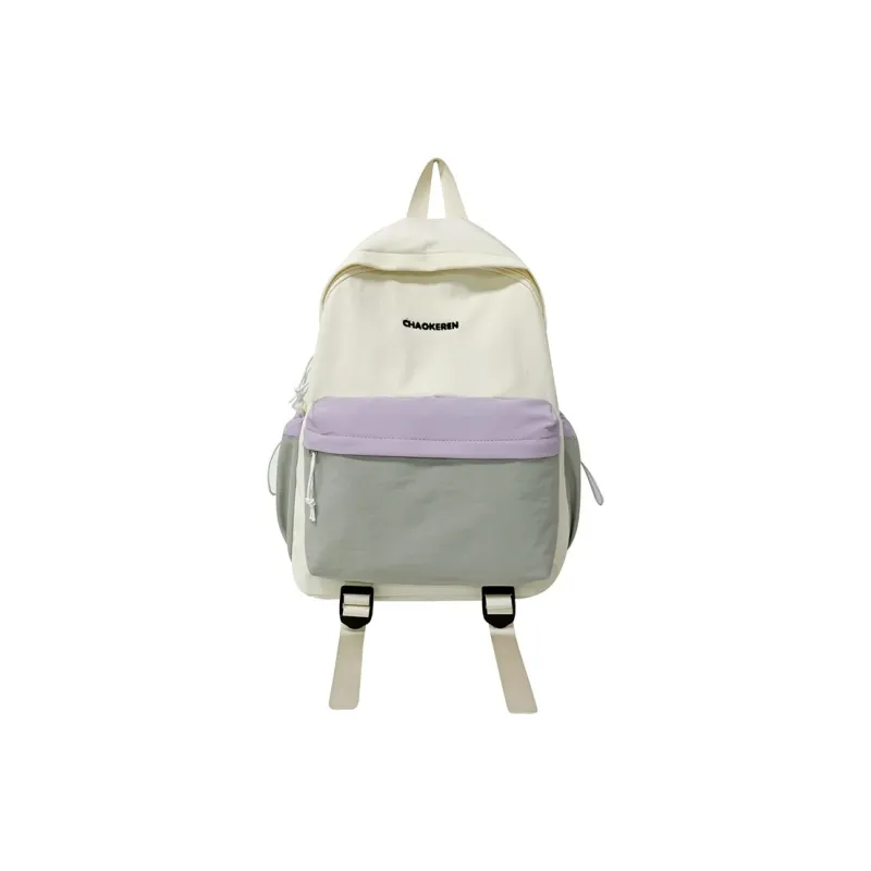 Kewuku Nylon Fabric Backpack Unisex Multicolor-4