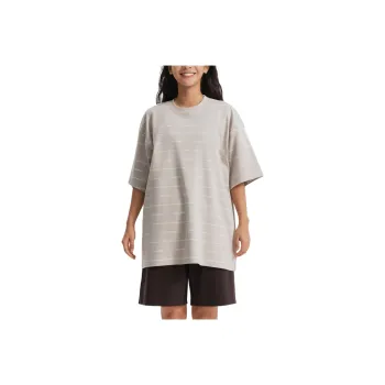 DECATHLON Sportswear ALPHALIC STRIPE T Shirt Unisex Moonlight Beige
