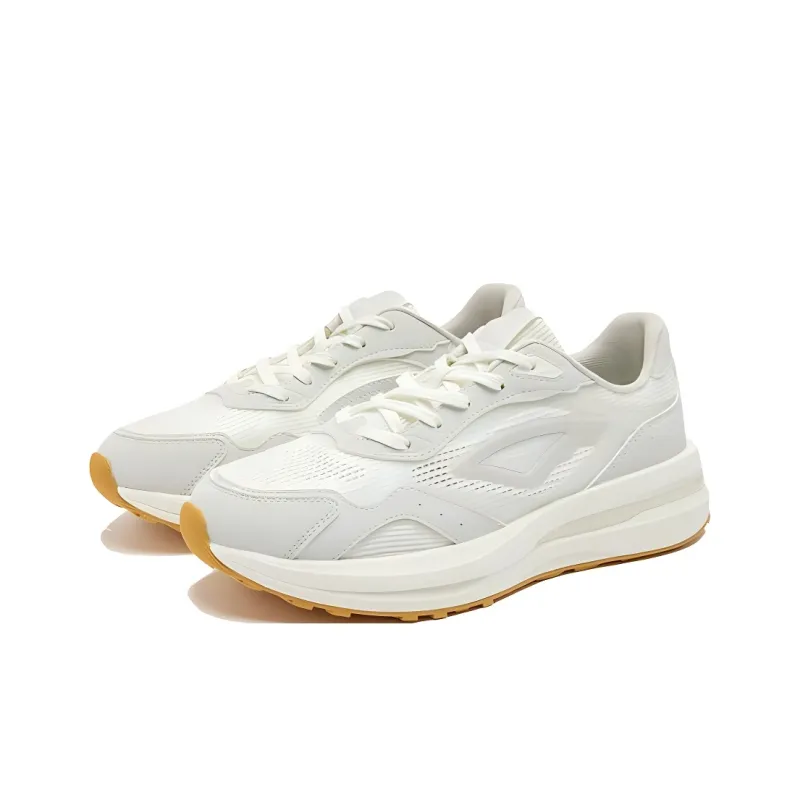 QIAODAN Non slip Lightweight Low Top Casual Shoes Women's White Gray-1