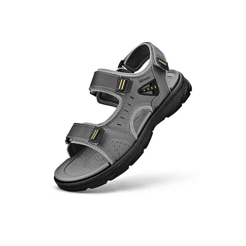 Wen Nai One Strap Sandals Men's Gray-2