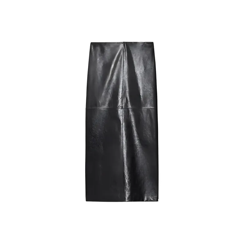 SportMax Leather Skirt-0