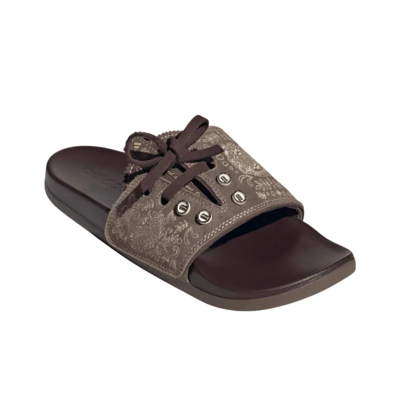 Bayern Munich x Adidas Adilette Slip Resistant Abrasion Resistant Slide Slippers Unisex Brown-1