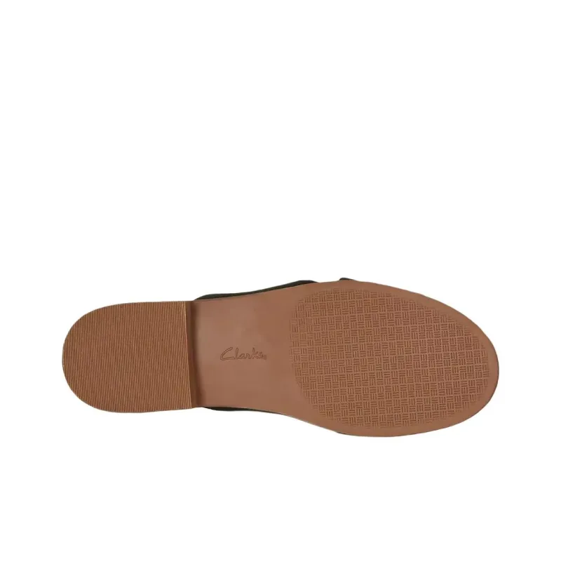 Clarks Composite Sole Slip Resistant Slide Slippers Women's Black-6