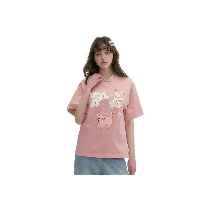 Guuka Hero T Shirts Women's Pink-4
