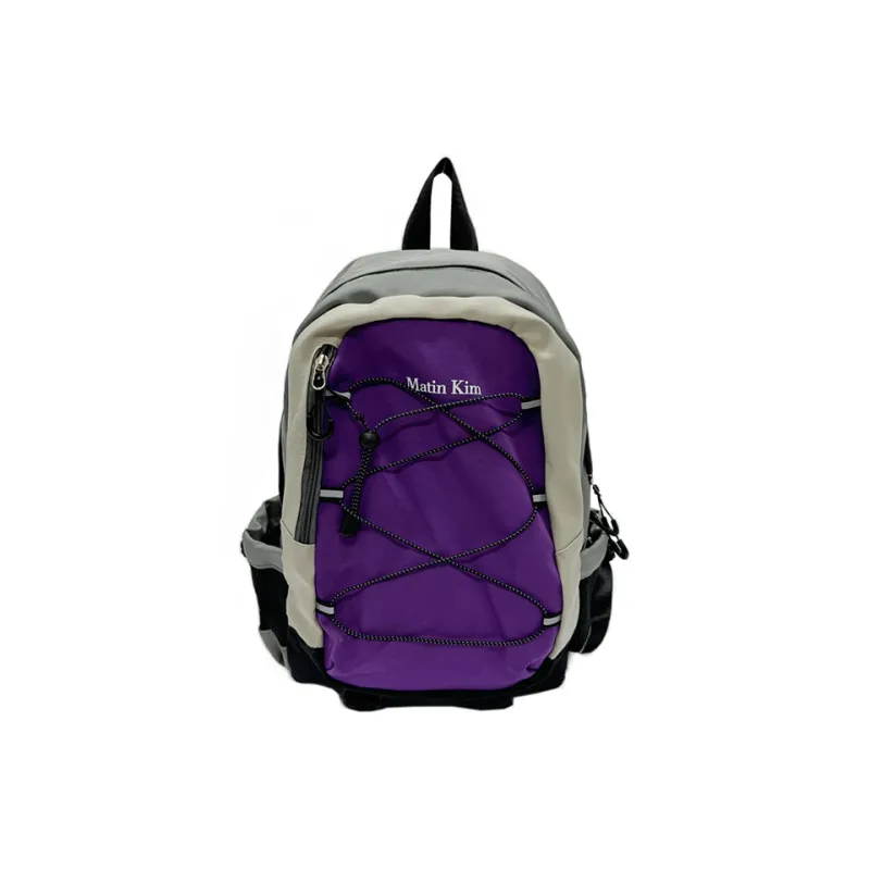 WICKBUEN Nylon Backpack Regular Unisex Purple/Gray/Black-0