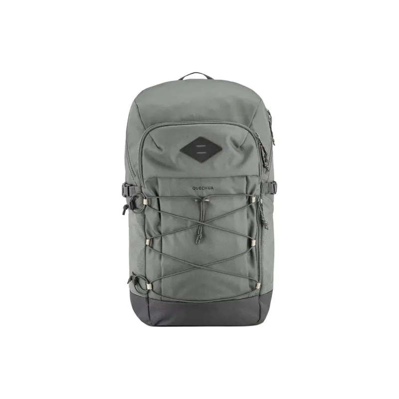 DECATHLON Polyester Backpack Unisex Khaki Gray-0
