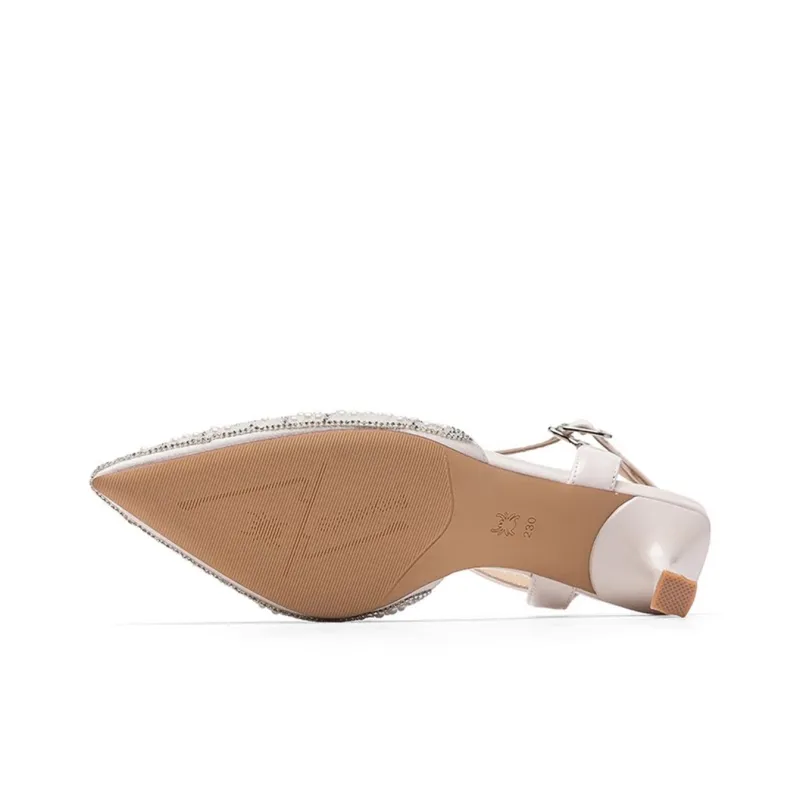 Spider King Slim Heel High Heels Women's Gold-4