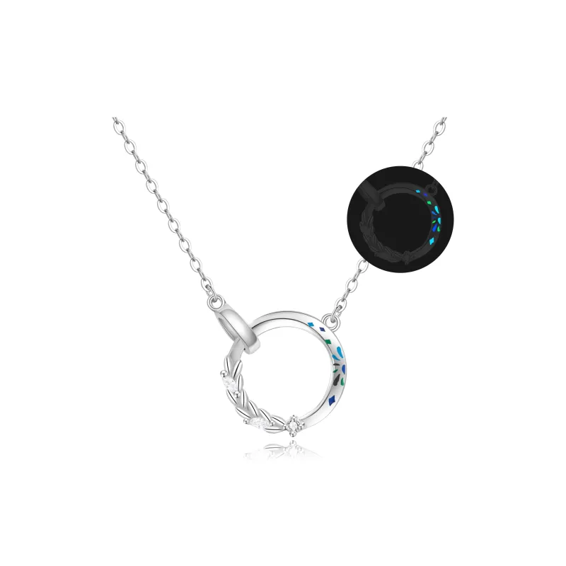 Lao Feng Xiang S925 Silver Necklace Pair Unisex-0