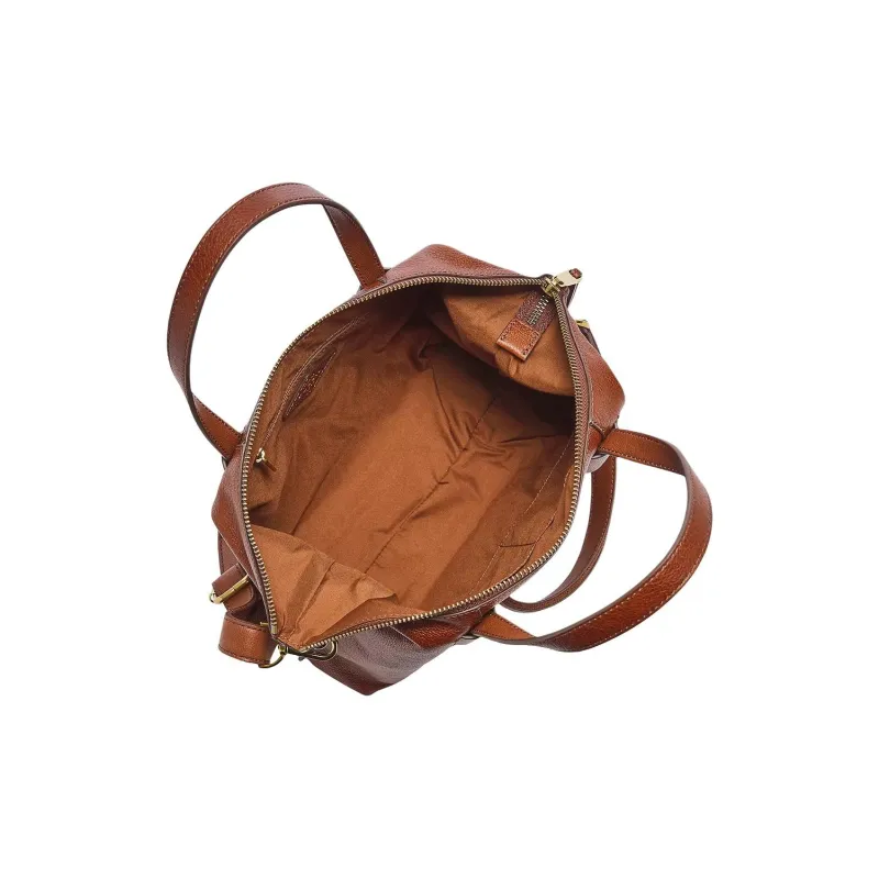FOSSIL Leather Shoulder Bag, Crossbody Bag, Handbag Women's Brown-1