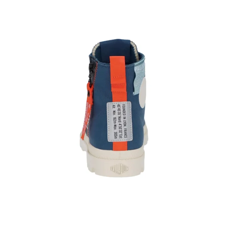 Palladium Pampa Cushioning, Wear Resistant High Top Casual Shoes Unisex Navy Blue-3
