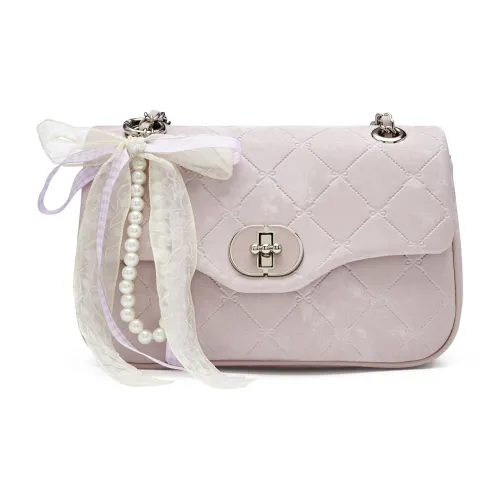 JOSINY Synthetic Leather Shoulder Bag, Crossbody Bag Women's Light Purple/Ecru