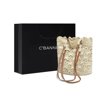 C°BANNER Fabric Tote Bag, Shoulder Bag Medium Size Women's Ecru/Khaki