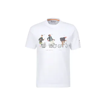 Brompton X BARBOUR T Shirts Men White