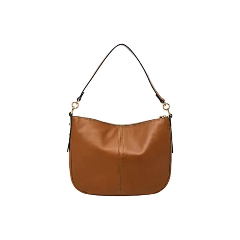FOSSIL Leather Shoulder Bag, Crossbody Bag, Handbag Women's Light Brown-1