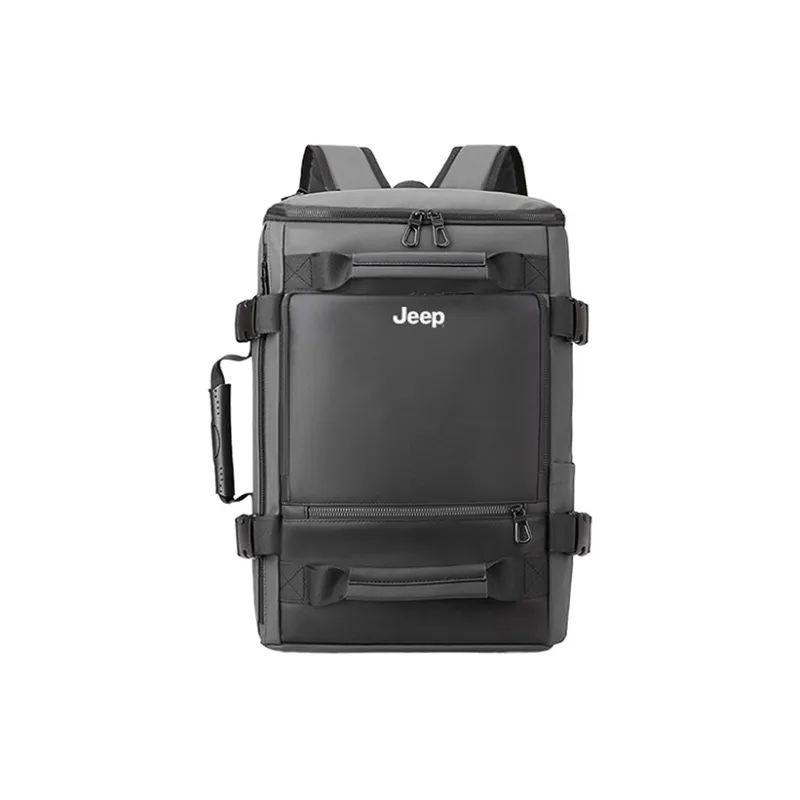 Jeep PVC Polyvinyl Chloride Backpack Unisex Black-3