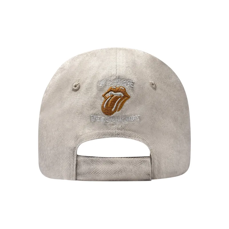 False Perception Cotton Baseball Caps Unisex Distressed White-3