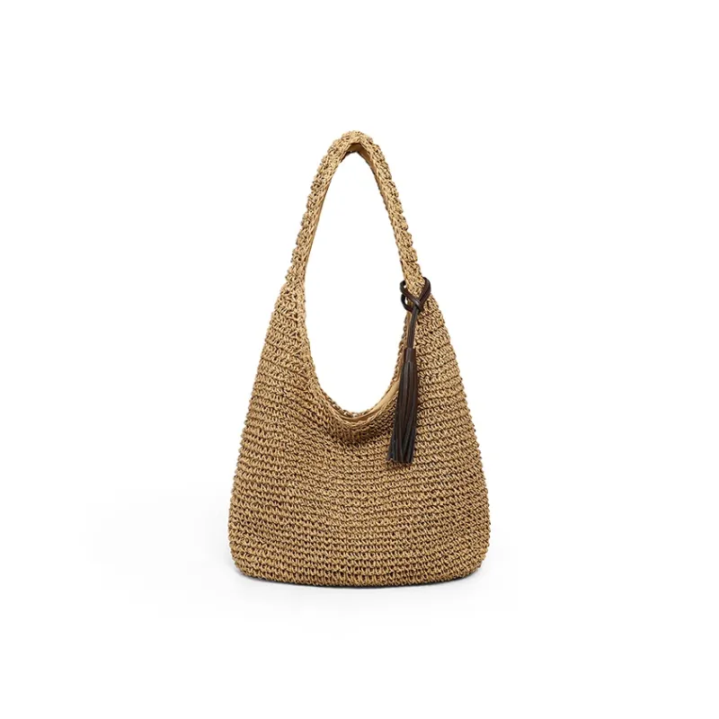 VINEY Fabric Shoulder Bag Regular Women's Khaki-2