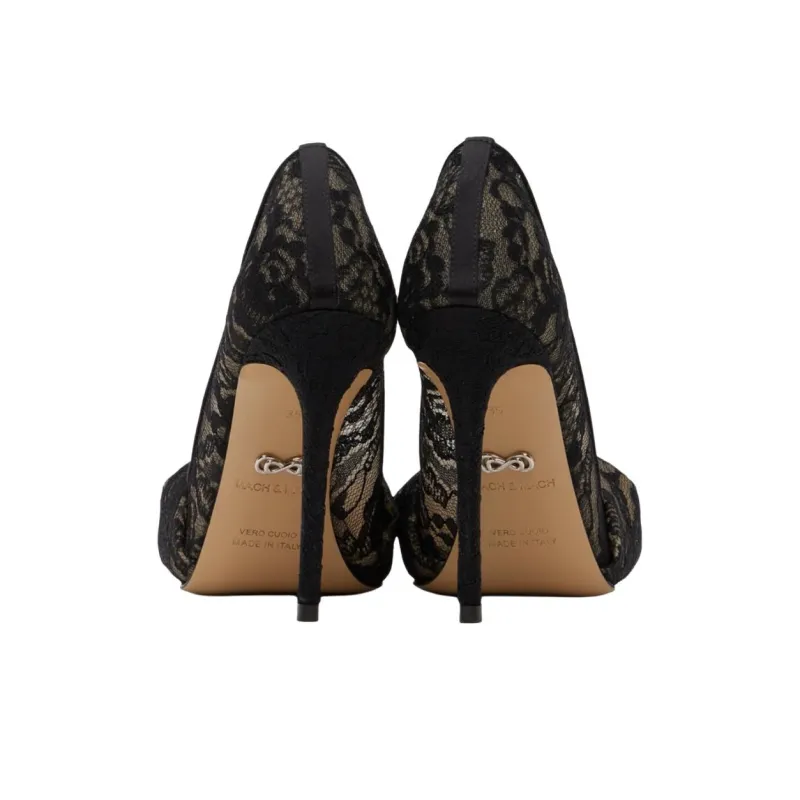 MACH & MACH Slim Heel High Heels Women's Black-3