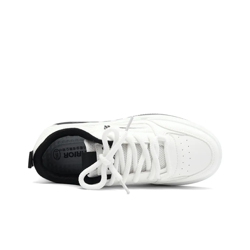 Warrior Slip Resistant, Abrasion Resistant, Breathable Low Top Skateboard Shoes Women's White Black-3