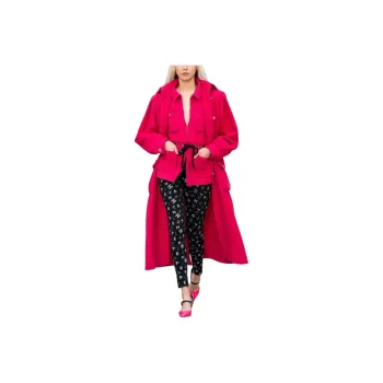 CHANEL 20C Coat Women's Rose Red
