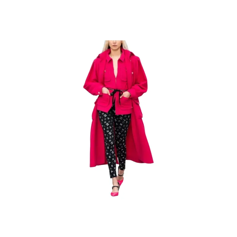 CHANEL 20C Coat Women's Rose Red-0