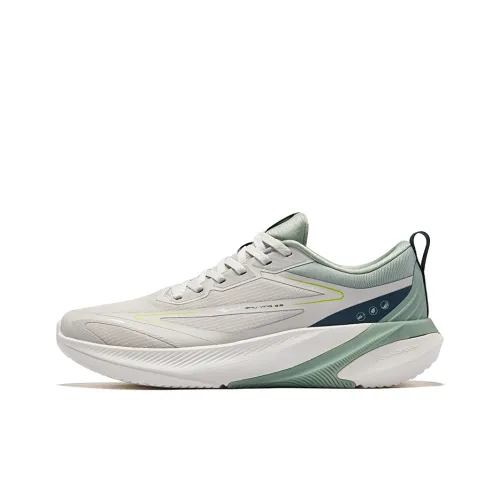 Erke Shock Absorbers Rebound Low Top City Commute Running Shoes Men's Wild Gray Emerald Wave