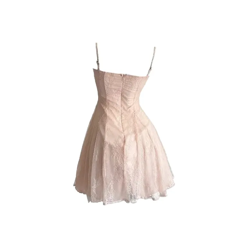 ECNR Slip Dresses Women's Light Pink-1