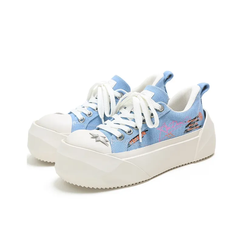 ADCDAVINCI Sun Collection Height Increasing Slip Resistant Low Top Canvas Shoes Women's-3