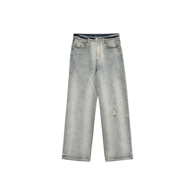 SINBOS Jeans Men Washed Light White-0