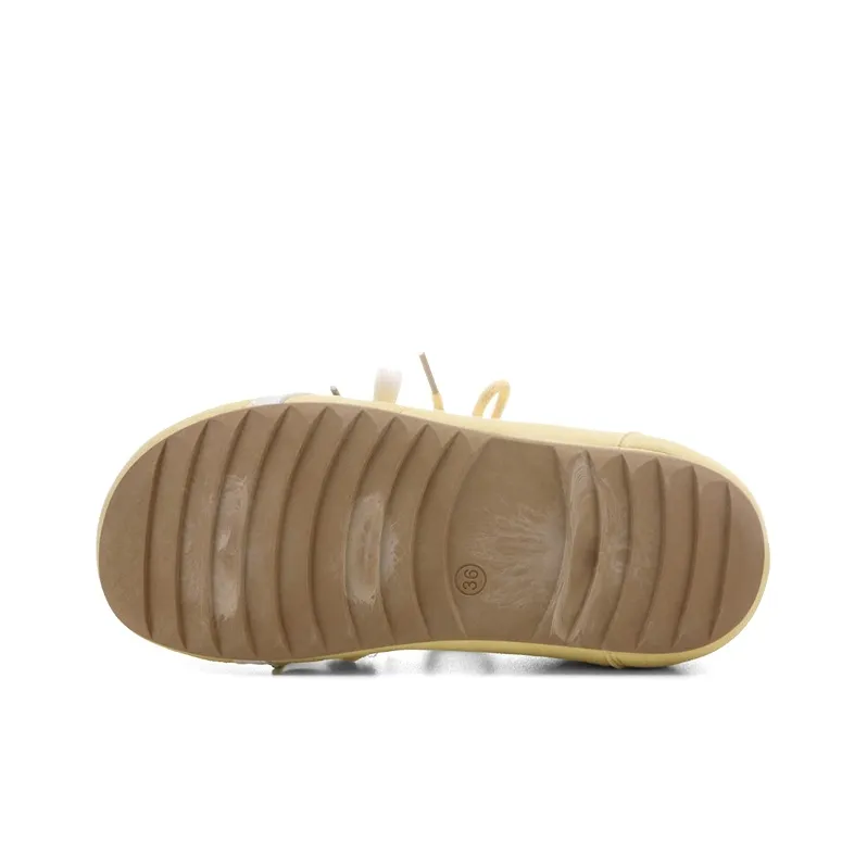 Ordifen Low Top Skateboard Shoes Women's Yellow-4