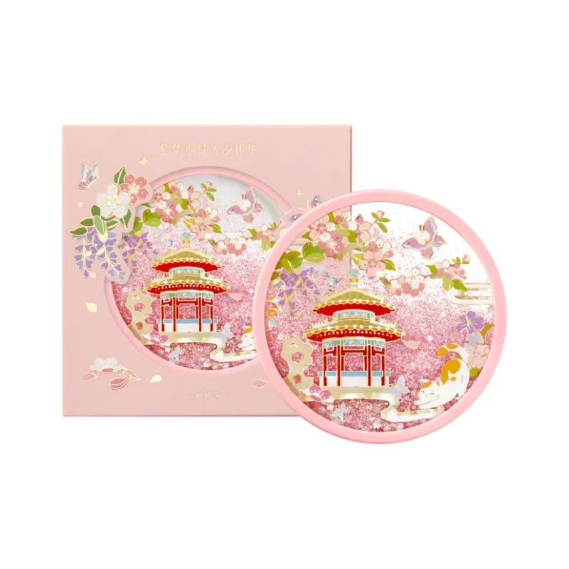 Gongtingbaobei The Forbidden City All Season Mini Scenery Quicksand Coasters Museum Cultural Creativity Acrylic Stands-0