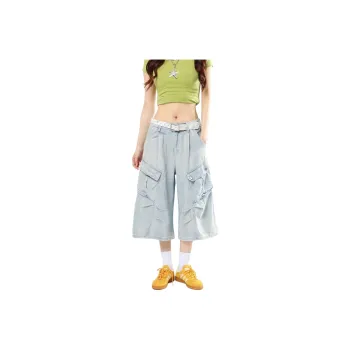 NHZN Denim Shorts Women's Light Blue